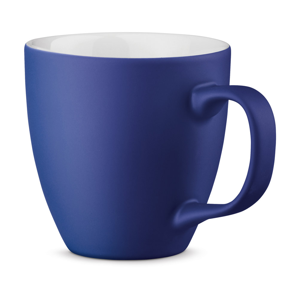 Mug en porcelaine publicitaire 460 ml - Panthony Mat Bleu royal